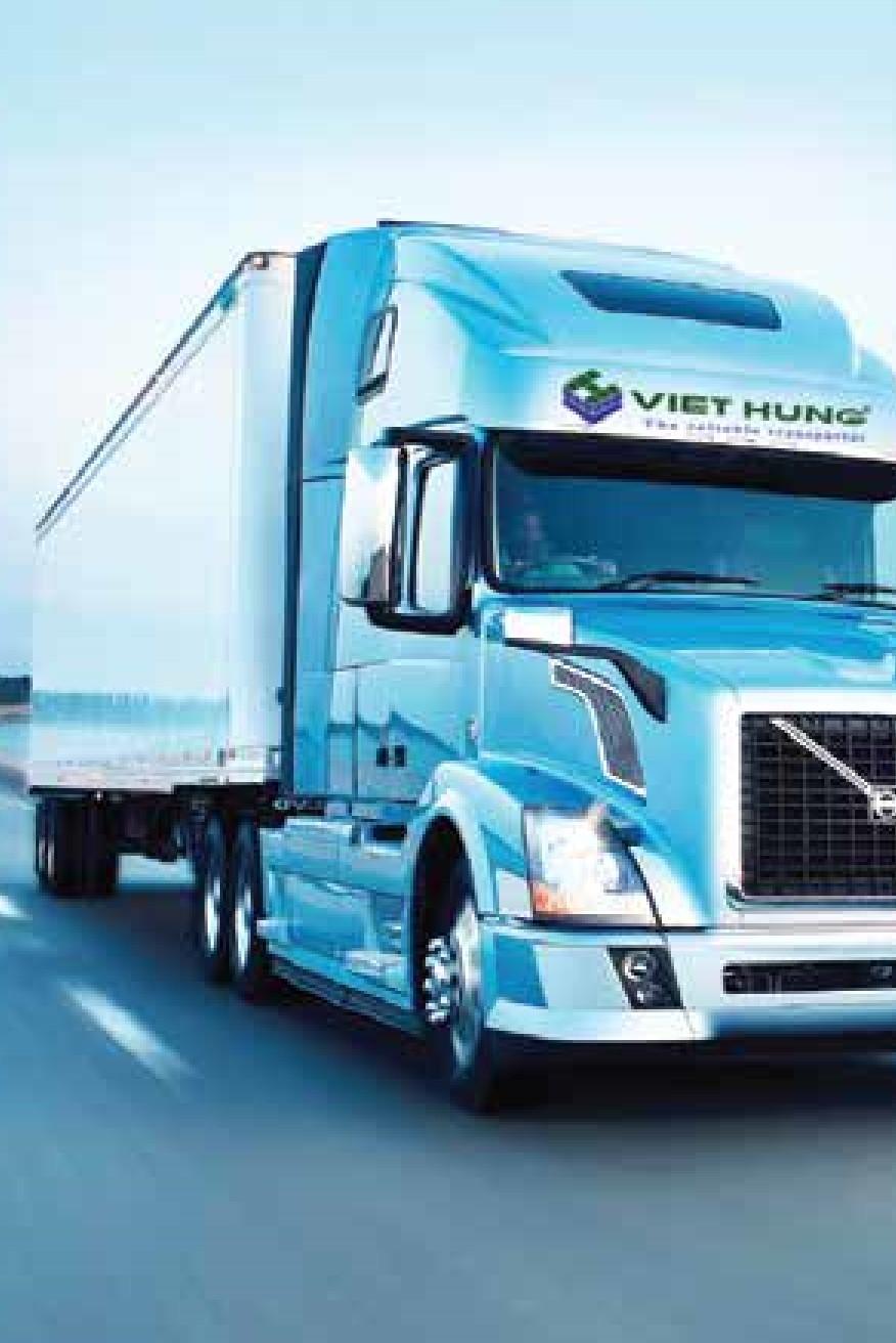 Container truck on the road